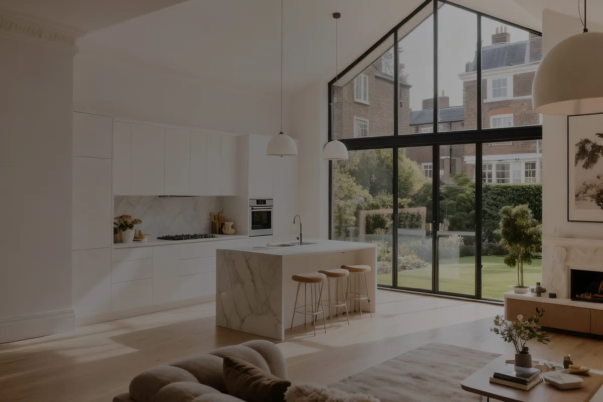 Bright gable-end kitchen and living space renovated by MWB